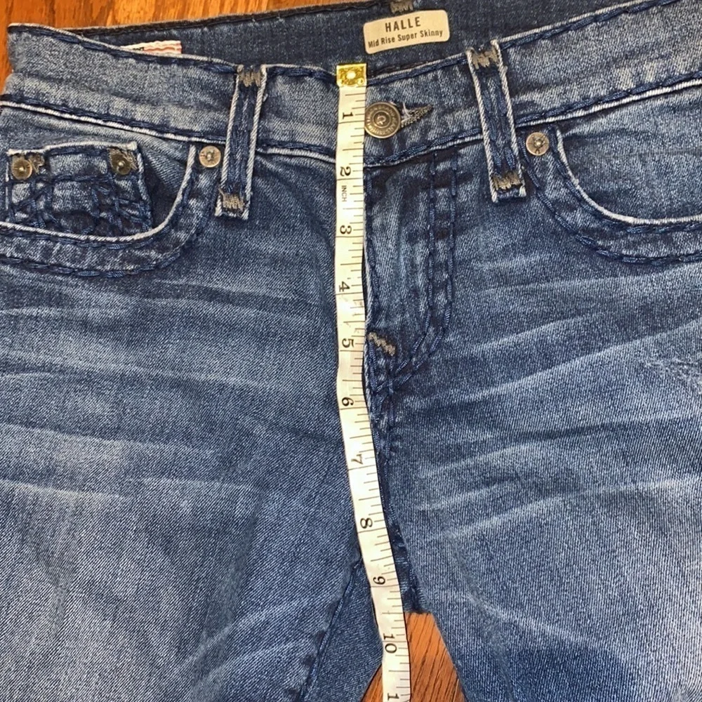 True Religion "Halle" Mid Rise super skinny Jeans Sz 25 - Picture 7 of 12